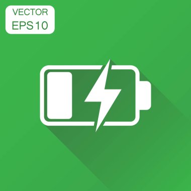 Pil şarj düzeyi göstergesi simgesi. İş kavramı pil pi