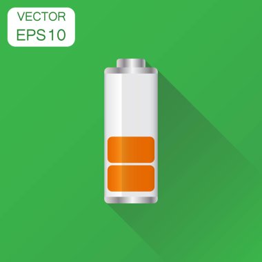 Pil şarj düzeyi göstergesi simgesi. İş kavramı pil pi