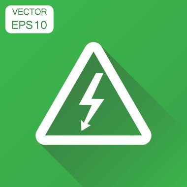 Yüksek gerilim tehlike işareti simgesi. İş kavramı tehlike electrici