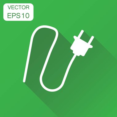 Elektrik fişi simgesi. İş kavramı güç piktogram takın. Vecto