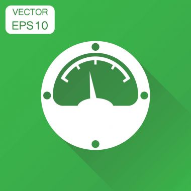 Elektrik ölçer simgesi. İş kavramı güç metre piktogram. VEC