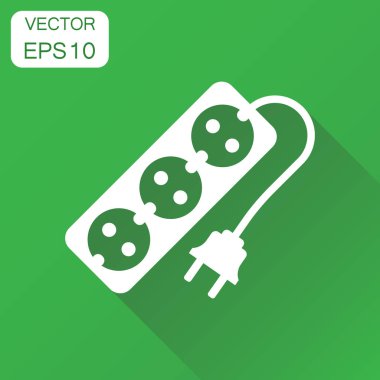 Uzatma kablosu simgesi. İş kavramı elektrik soket PICT