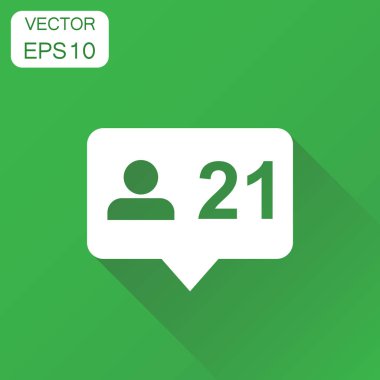 Gibi yorum, takipçisi simgesi. İş kavramı konuşma balonu pic