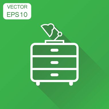 Lamba mobilya simgesi ile dolap. İş kavramı mobilya pi