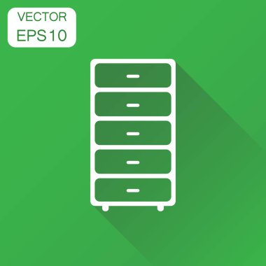 Dolap mobilya simgesi. İş kavramı mobilya piktogram. V