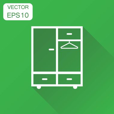 Dolap mobilya simgesi. İş kavramı mobilya piktogram. V