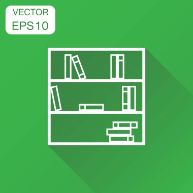 Kitaplık mobilya simgesi. İş kavramı ofis kitap mobilya 
