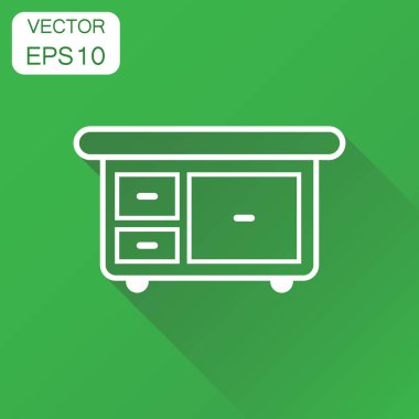 Dolap mobilya simgesi. İş kavramı mobilya piktogram. V