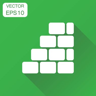 Duvar tuğla simgesi. İş kavramı duvar piktogram. Vektör illustr