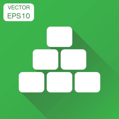 Duvar tuğla simgesi. İş kavramı duvar piktogram. Vektör illustr