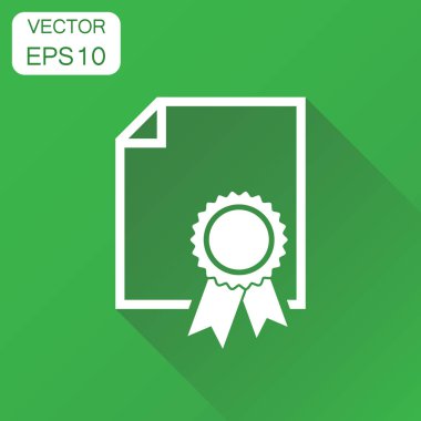 Sertifika simge. İş kavramı diploma Ödülü piktogram. Vect