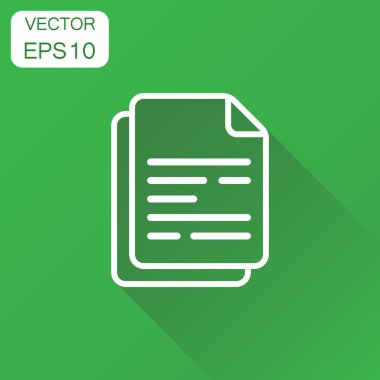 Belge simgesi. İş kavramı kağıt levha piktogram. Vektör Il