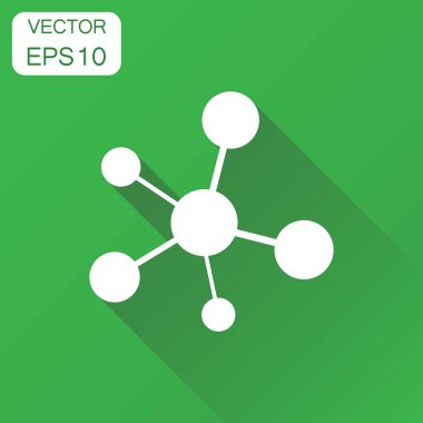 Sosyal ağ, molekül, dna simgesi. İş kavramı molekül pi