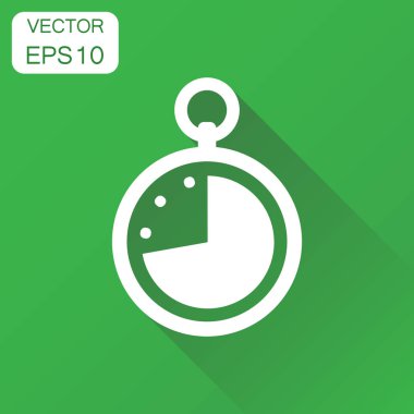 Saat simgesi. İş kavramı zaman seyretmek piktogram. Vektör illust