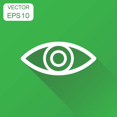 Göz simgesini. İş kavramı görme piktogram. Vektör illustrati