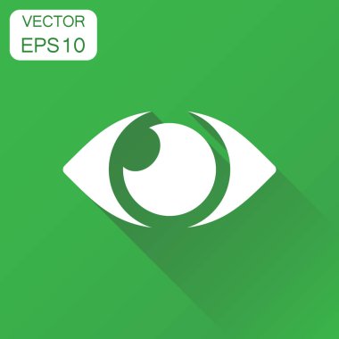 Göz simgesini. İş kavramı görme piktogram. Vektör illustrati