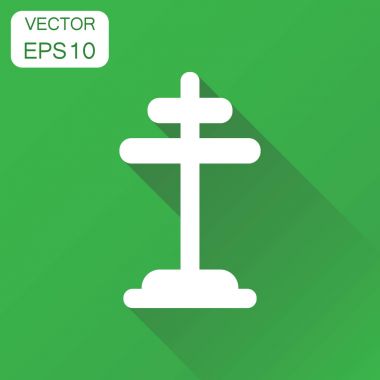 Cadılar Bayramı mezar simgesi. İş kavramı mezar taşı piktogram. VEC