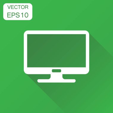 Bilgisayar monitör simgesini. İş kavramı tv ekran piktogram. VEC