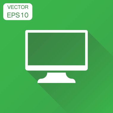 Bilgisayar monitör simgesini. İş kavramı tv ekran piktogram. VEC