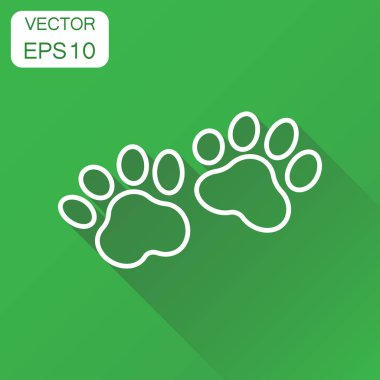 Pençe yazdırma simgesi. İş kavramı köpek ya da kedi pawprint piktogram. 
