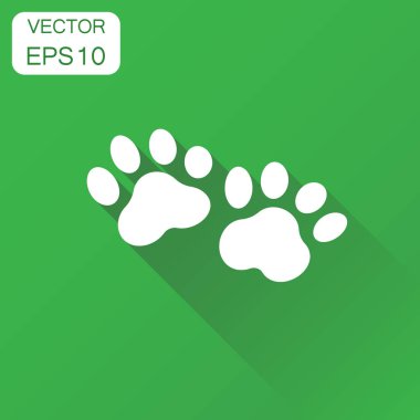 Pençe yazdırma simgesi. İş kavramı köpek ya da kedi pawprint piktogram. 
