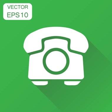 Telefon simgesi. İş kavramı eski vintage telefon piktogram. Ve