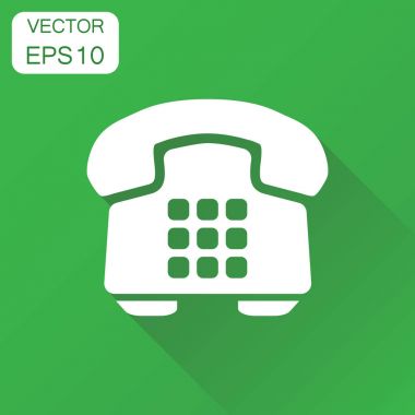Telefon simgesi. İş kavramı eski vintage telefon piktogram. Ve