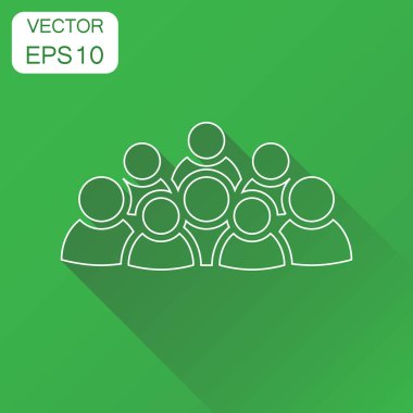 İnsanlar simge grubu. İş kavramı kişi çizgi stili pic