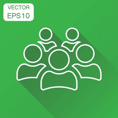 İnsanlar simge grubu. İş kavramı kişi çizgi stili pic