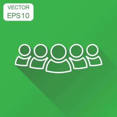 İnsanlar simge grubu. İş kavramı kişi çizgi stili pic