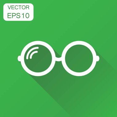 Güneş gözlüğü simgesi. İş kavramı gözlük piktogram. Vektör Hüseyin