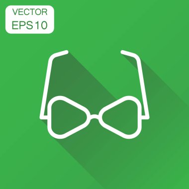 Güneş gözlüğü simgesi. İş kavramı gözlük piktogram. Vektör Hüseyin