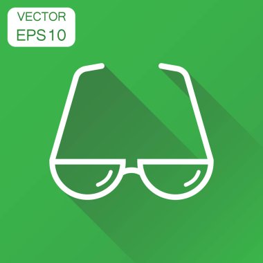 Güneş gözlüğü simgesi. İş kavramı gözlük piktogram. Vektör Hüseyin