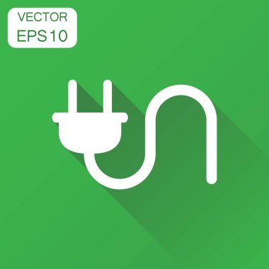 Tak simgesi. İş kavramı güç tel kablo piktogram. Ben vektör