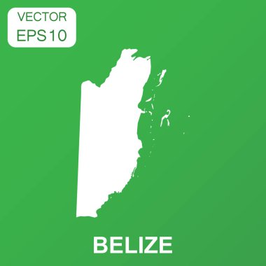Belize harita simgesi. İş kavramı Belize piktogram. Vektör illus