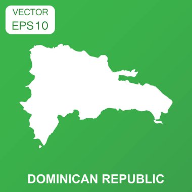 Dominik Cumhuriyeti harita simgesi. İş kavramı Dominik Cumhuriyeti