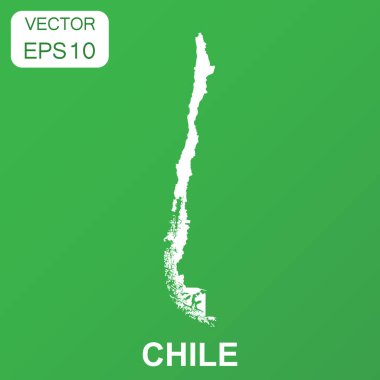 Şili harita simgesi. İş kavramı Şili piktogram. Vektör illustr