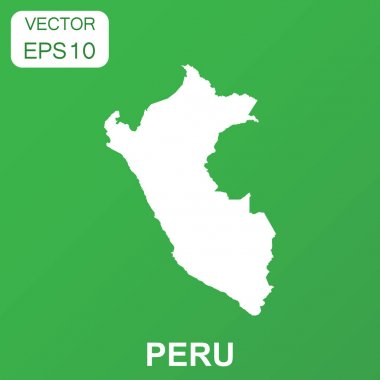 Peru harita simgesi. İş kavramı Peru piktogram. Vektör illustrat