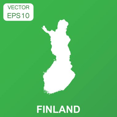 Finlandiya harita simgesi. İş kavramı Finlandiya piktogram. Vektör hastası
