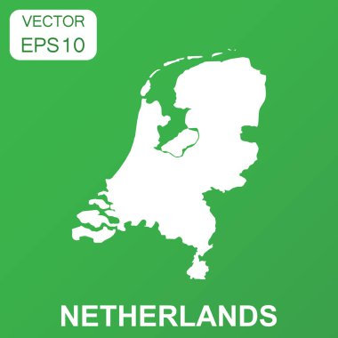 Hollanda harita simgesi. İş kavramı Hollanda piktogram. Ve