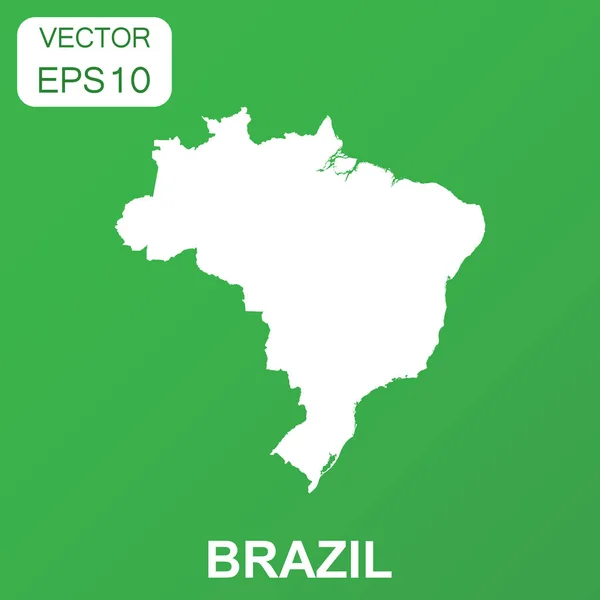 Brazília Térkép ikonra. Üzleti koncepció Brazília piktogram. Vektor Ilus — Stock Vector