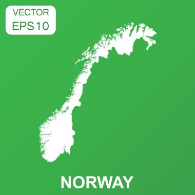 Norveç harita simgesi. İş kavramı Norveç piktogram. Vektör illus