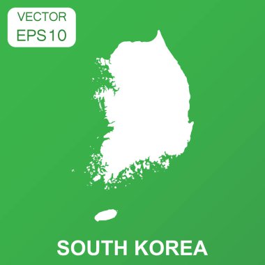 Güney Kore harita simgesi. İş kavramı Güney Kore piktogram. Ve
