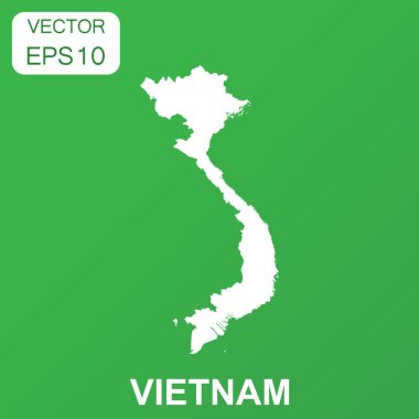 Vietnam harita simgesi. İş kavramı Vietnam piktogram. Vektör hastası