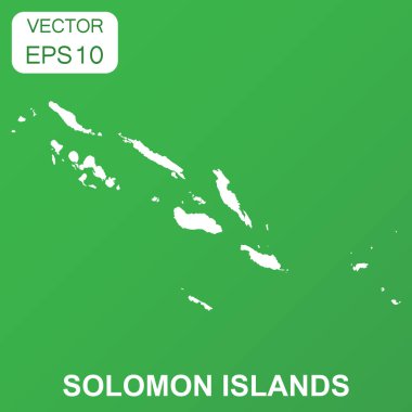 Solomon Adaları harita simgesi. İş kavramı Solomon Adaları picto