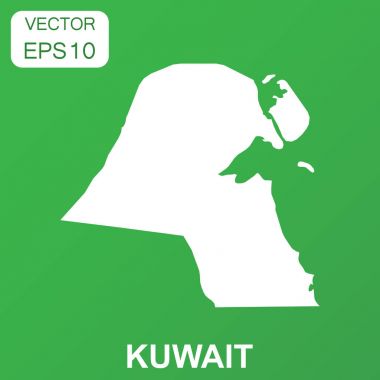 Kuveyt harita simgesi. İş kavramı Kuveyt piktogram. Vektör illus