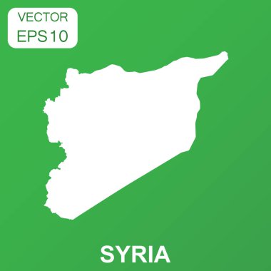 Suriye harita simgesi. İş kavramı Suriye piktogram. Vektör illustr