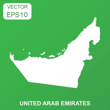 Birleşik Arap Emirlikleri harita simgesi. İş kavramı Arap Emirlikleri pi