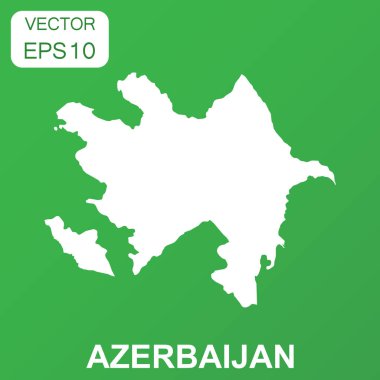 Azerbaycan harita simgesi. İş kavramı Azerbaycan piktogram. Vect