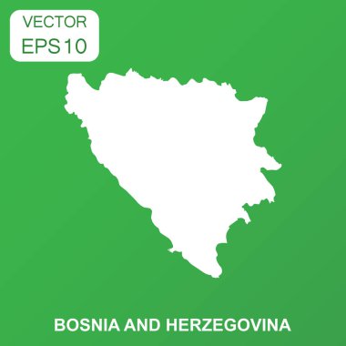 Bosna Hersek harita simgesi. İş kavramı Bosna ve onu